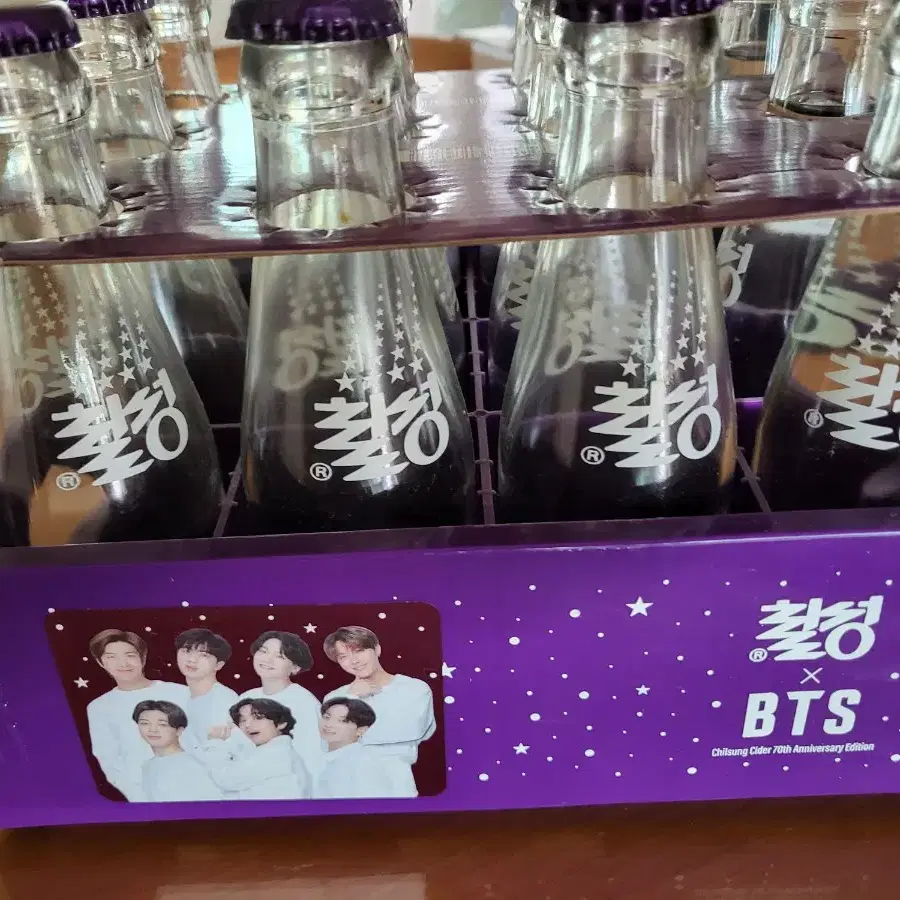 칠성사이다 BTS에디션 방탄 150ml 70주년 한정판 미니병 레트로 굿