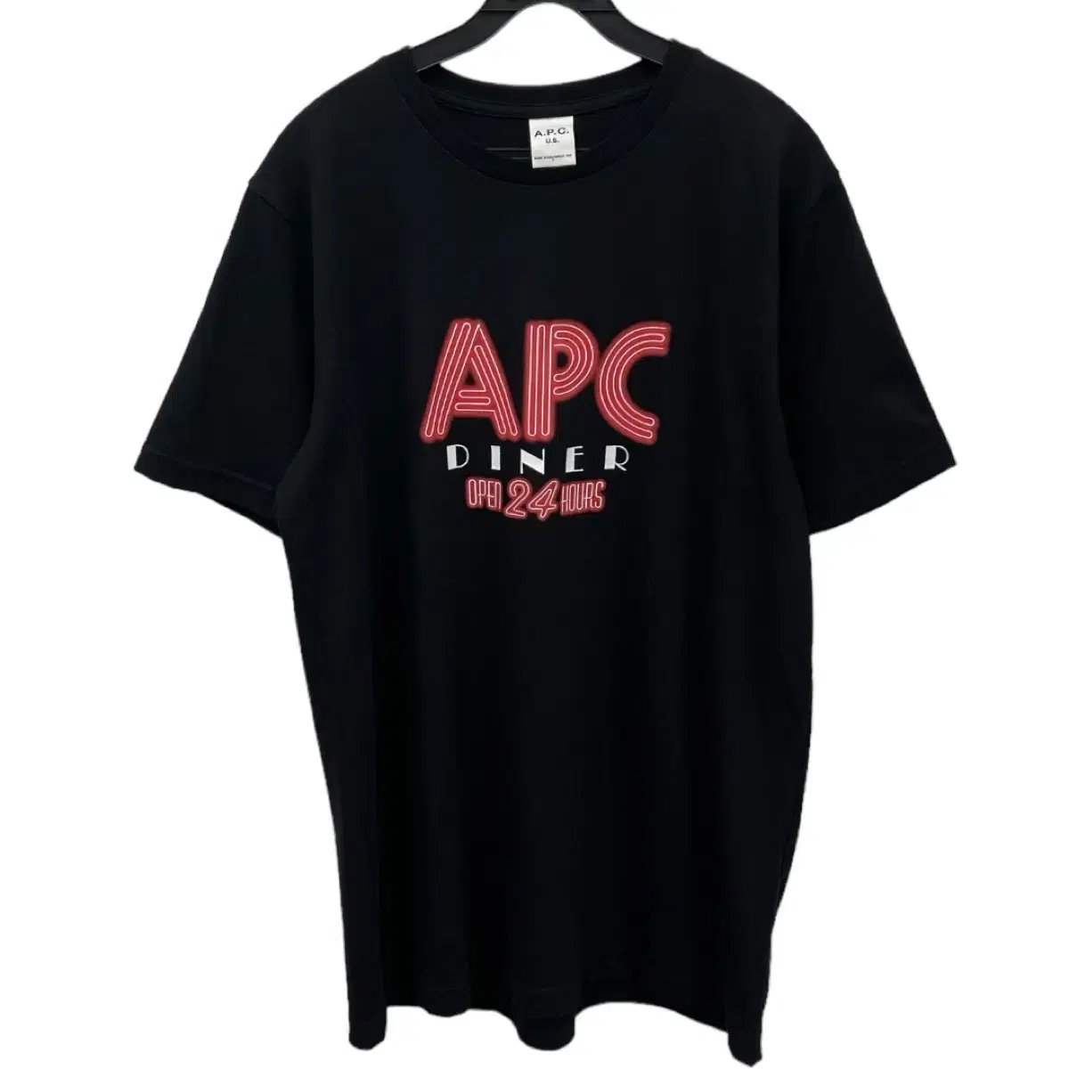 APC 타일러 남성 반팔 티 블랙