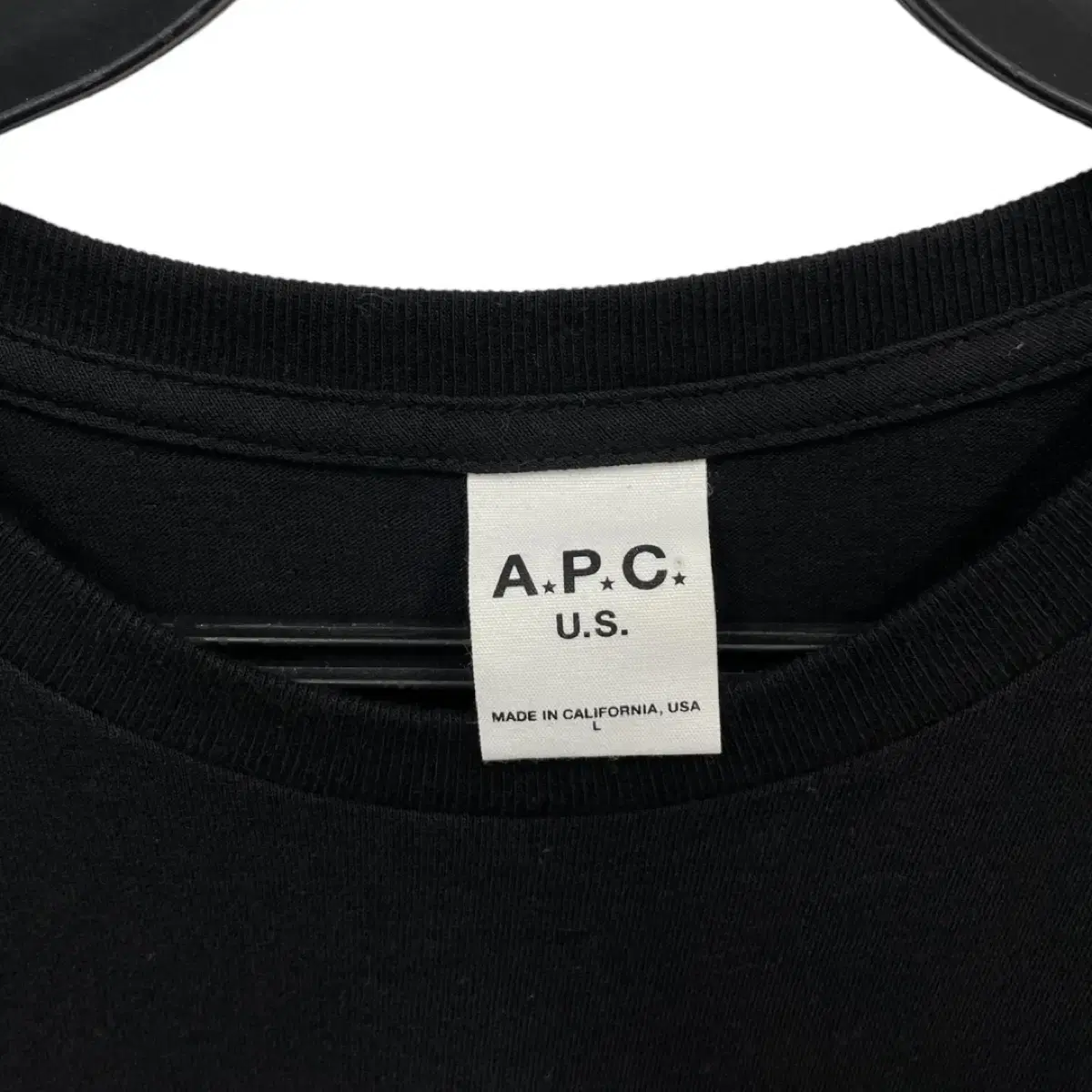 APC 타일러 남성 반팔 티 블랙