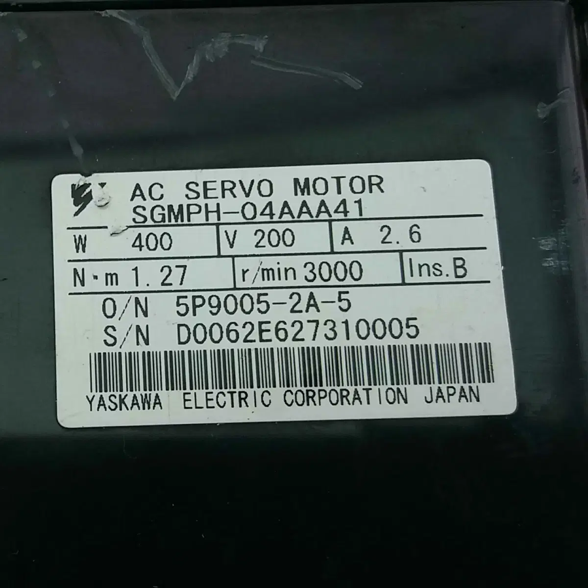 AC SERVO MOTOR SGMPH-04AAA41 야스카와 P901