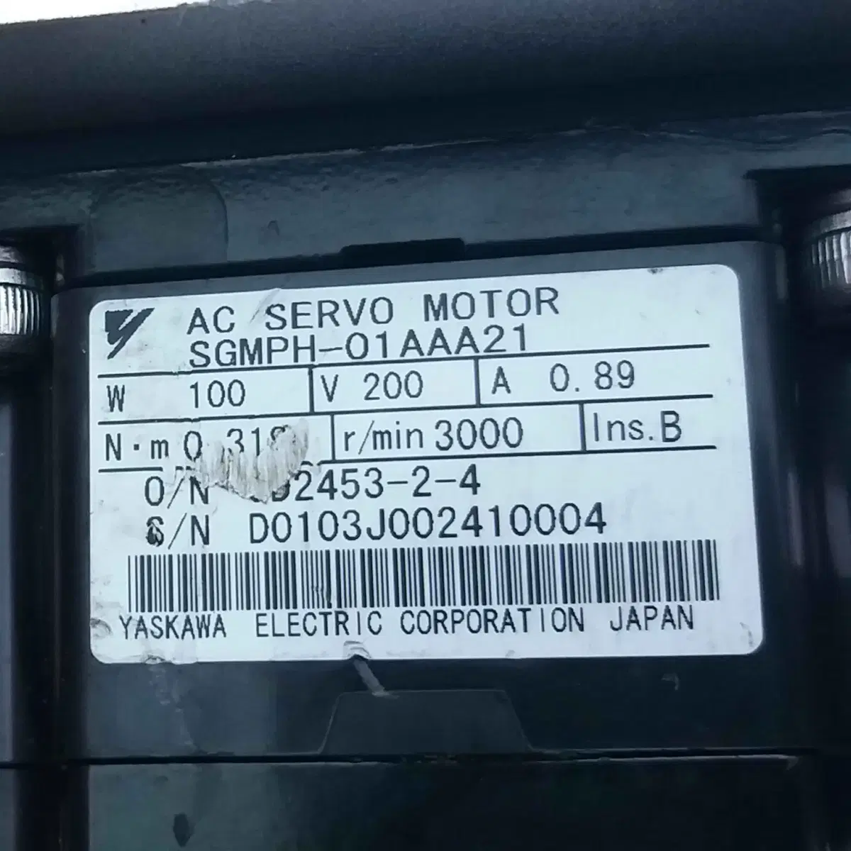 AC SERVO MOTOR SGMPH-01AAA21 야스카와 모015