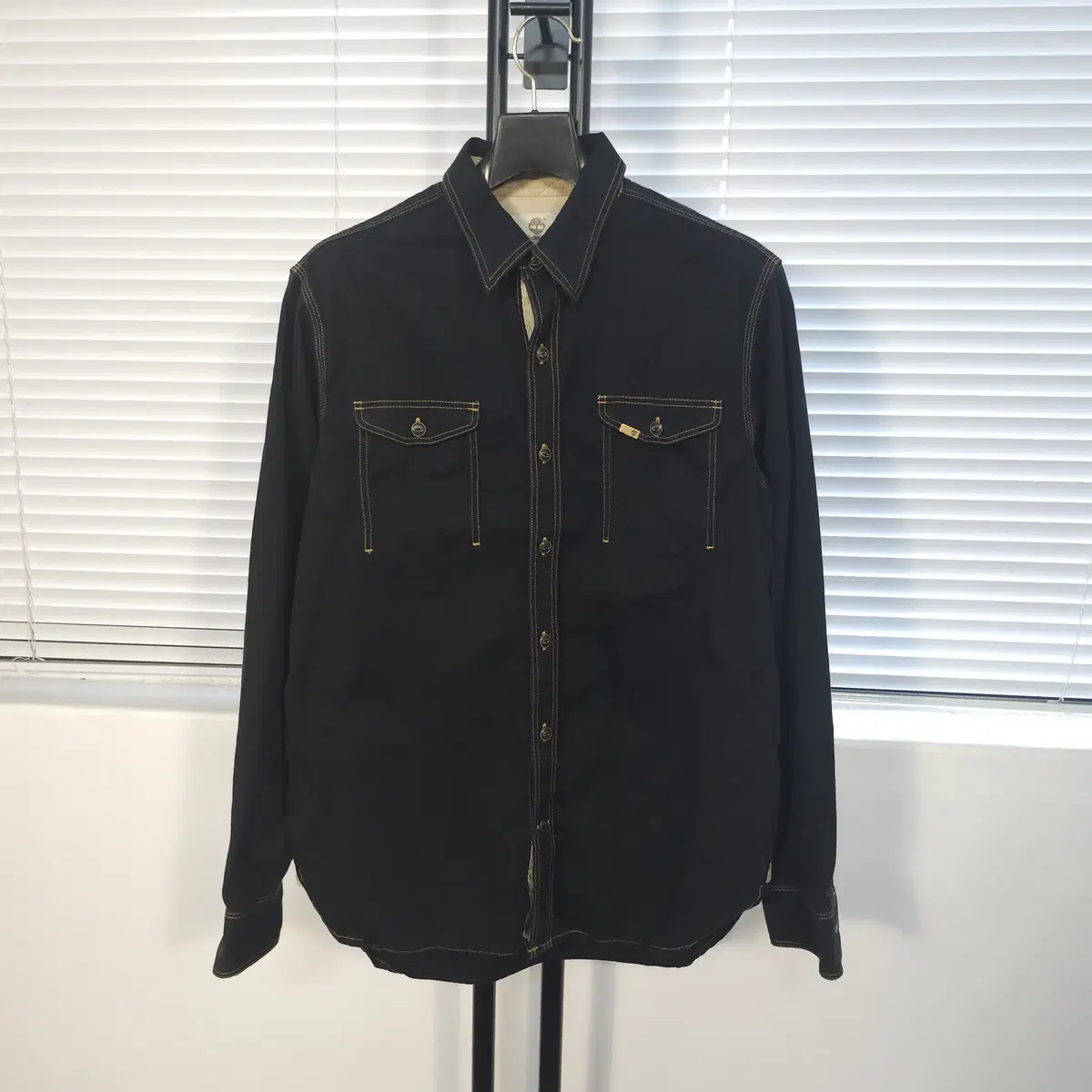 Timberland Black Stitched Shirt M