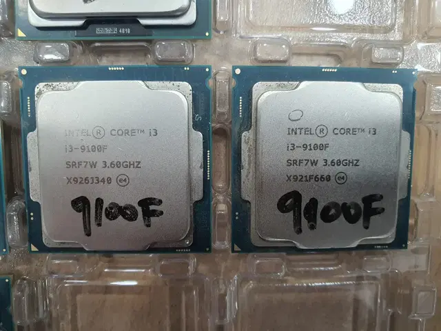 인텔 9세대 i3-9100F CPU 쿨러별도 2개가능