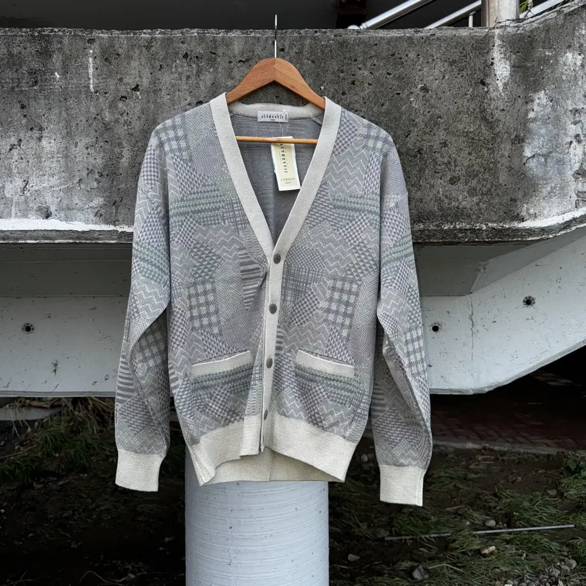 JPN Ascetic Mixpattern Cardigan L