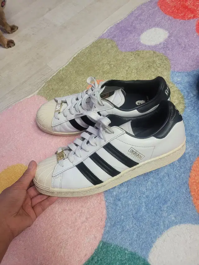 adidas 아디다스 베이프 80s 슈퍼스타 화이트 블랙 265mm