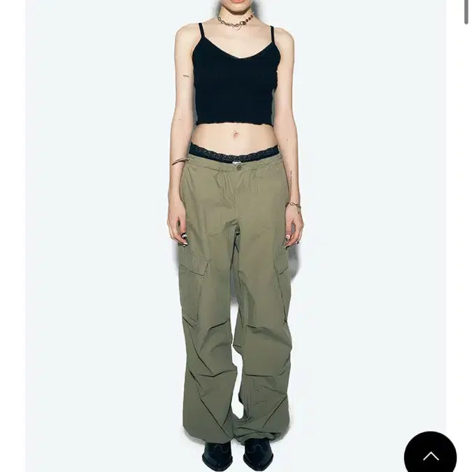 애즈이프캘리 카고바지 카키 PARACHUTE CARGO PANTS