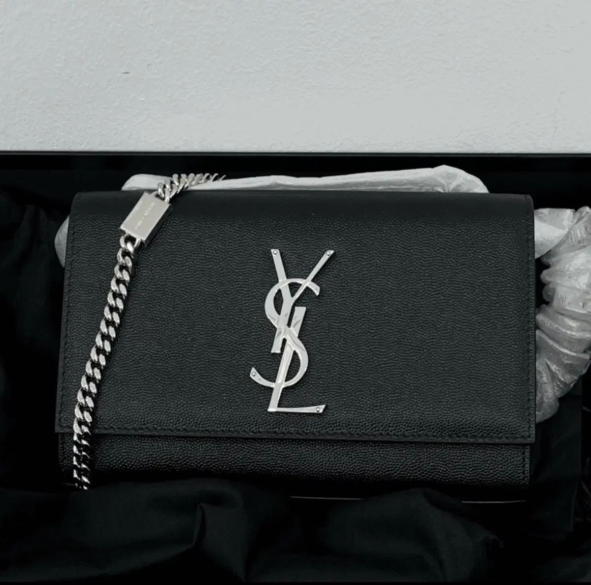 Yves Saint Laurent Kate Bag Silver Medal