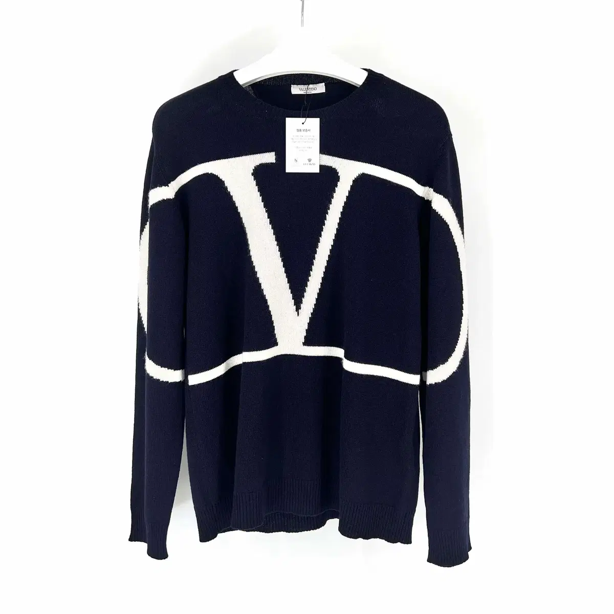 Valentino V-Logo Cashmere Knit Dark Navy