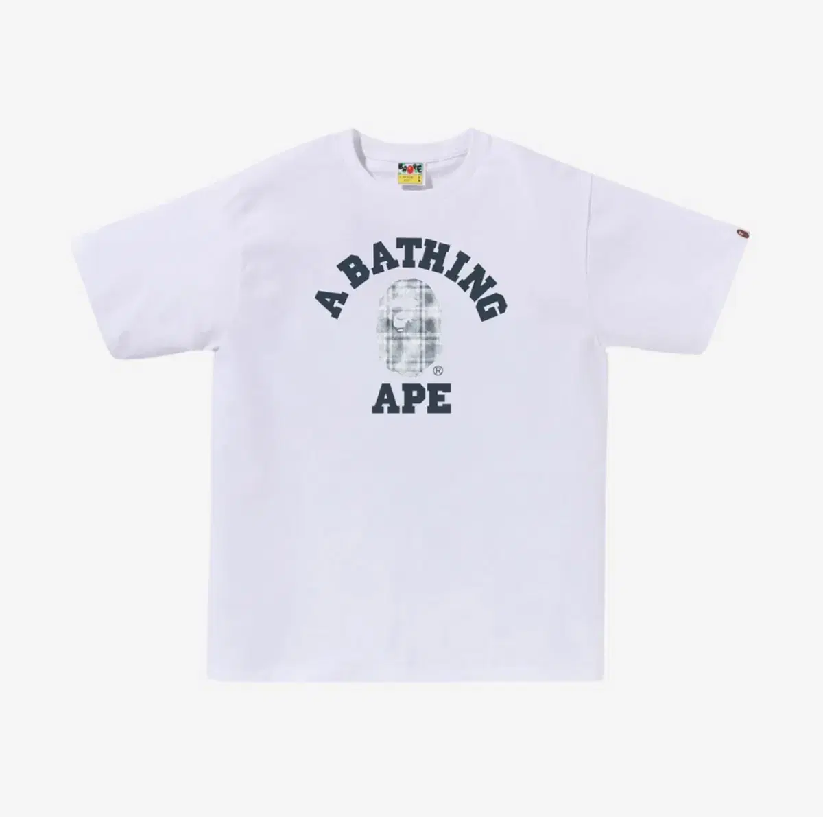 Vape BAPE Bleached Check T-Shirt White 2XL