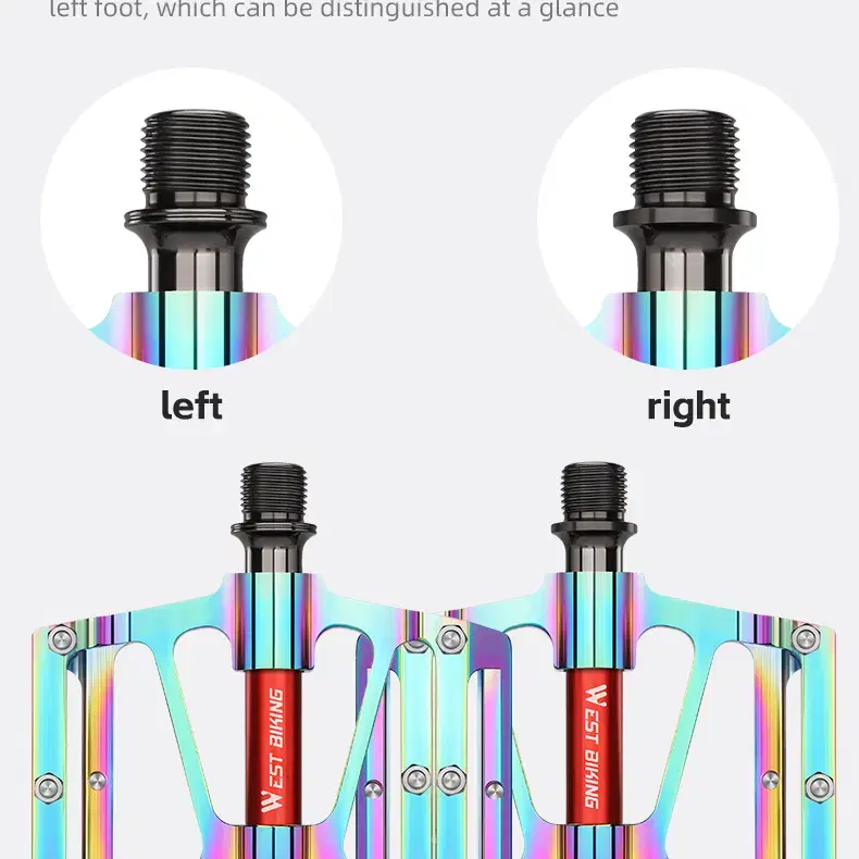 웨스트바이킹 자전거 멀티컬러 클릿 평페달 페달 YP2083M