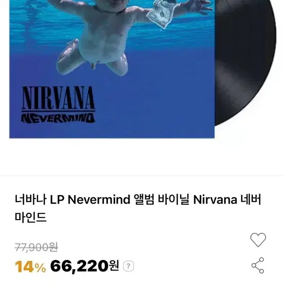 미개봉 NIRVANA NEVERMIND 바이닐 판매합니다