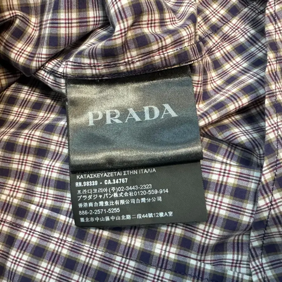 105 Prada 프라다 체크셔츠