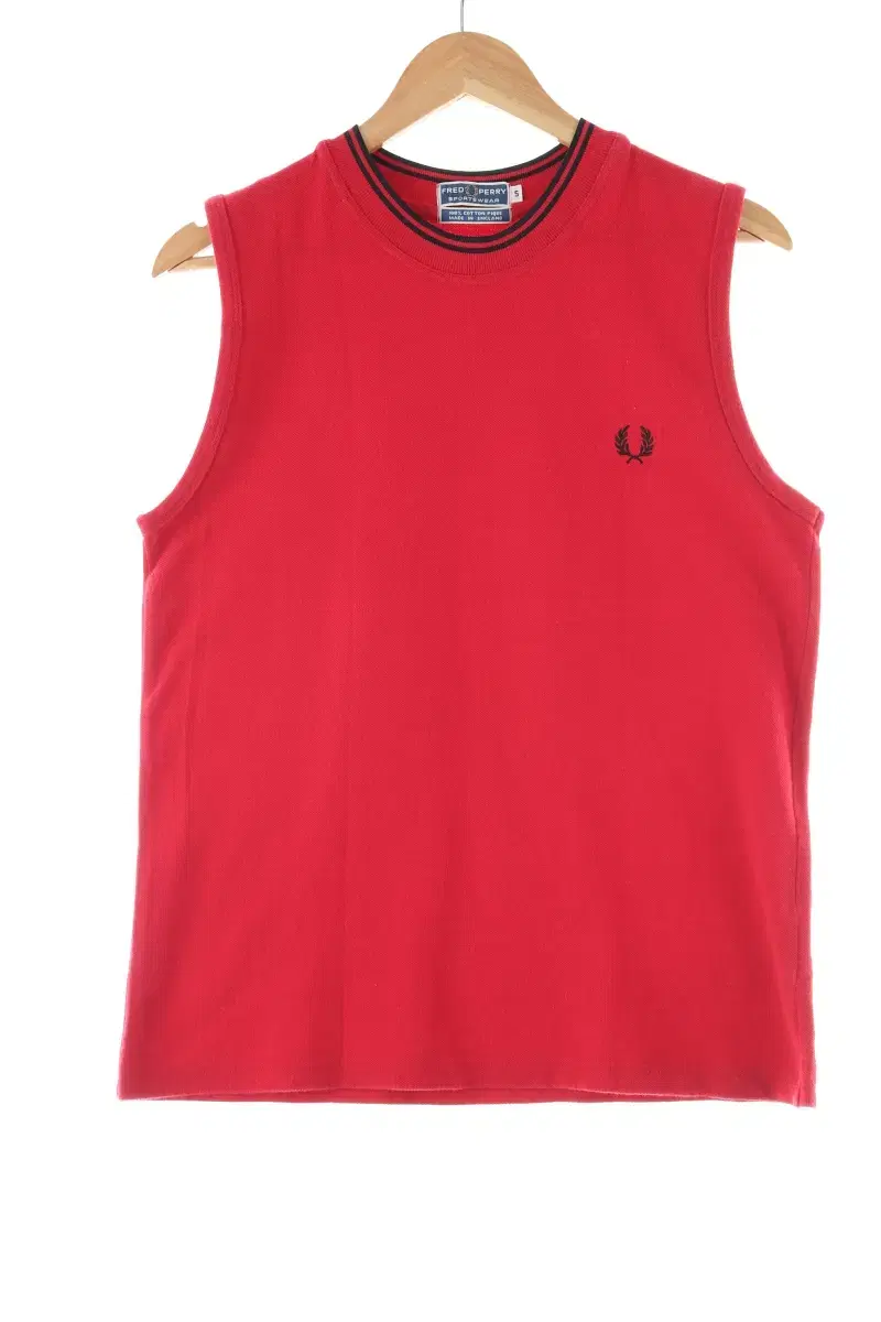 (S) Freddie Perry Short Sleeve T-Shirt Red Cotton Sleeveless limited edition amecaj-DE35