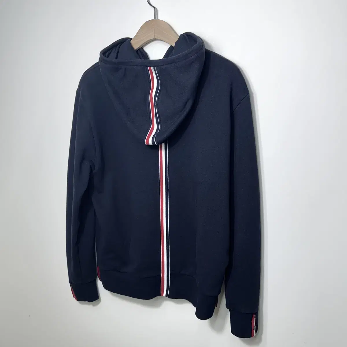 Thom Browne White Three Stripe Hoodie