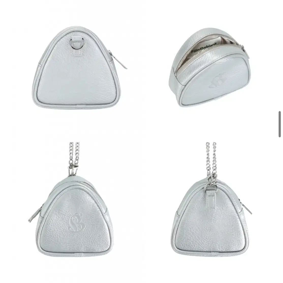 필인더블랭크 Crinkle Onigiri Coin Bag (silver)