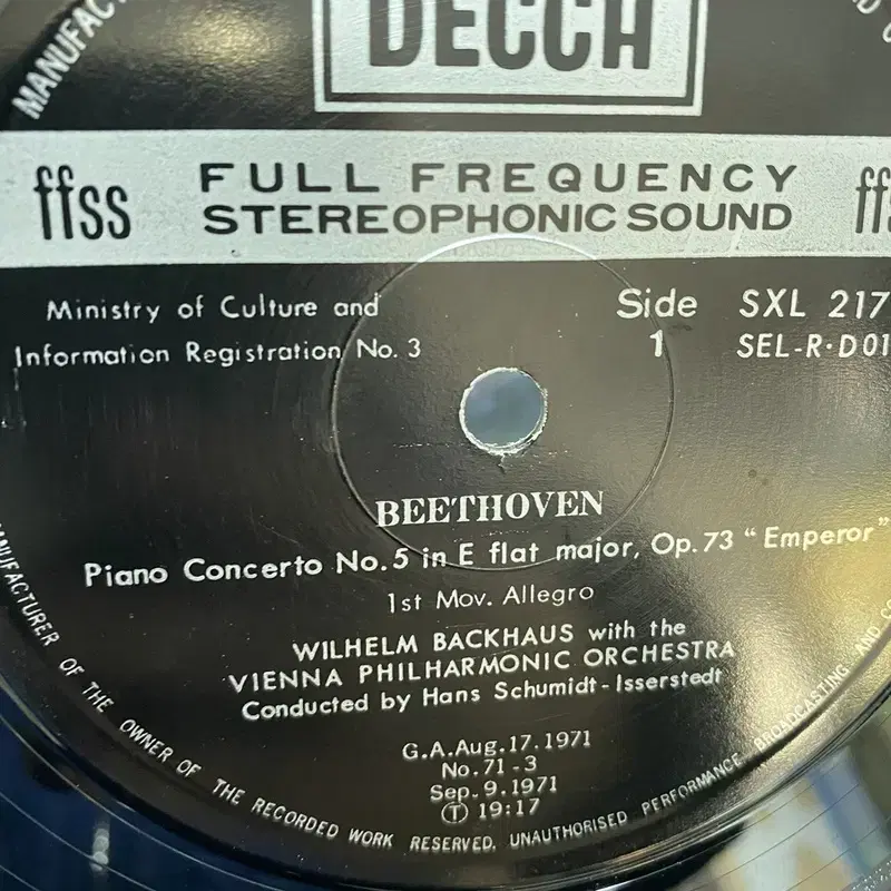 BEETHOVEN EMPEROR LP / C2426