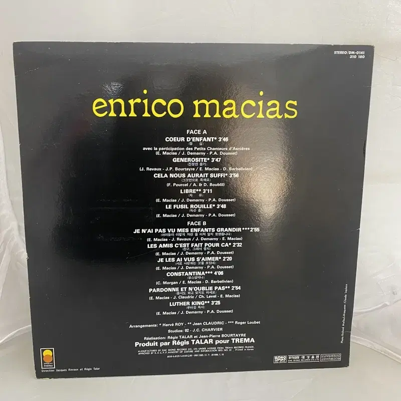 ENRICO MACIAS LP / AA2791