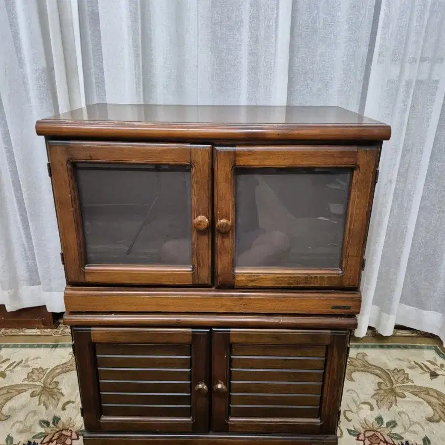 80S 빈티지 파인우드 수납장 2EA  Timber Furniture