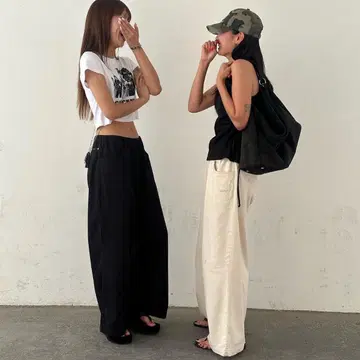 パンツ +DEINET+ STUD WIDE PANTS IN ECRU KDBDL4S6211 다이닛 팬츠 STUD WIDE PANTS IN ECRU | 브랜드 중고거래 플랫폼