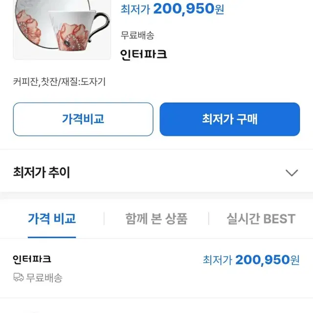 새상품) 프라우나 코르사지 쥬얼리 커피잔 2인조 세트