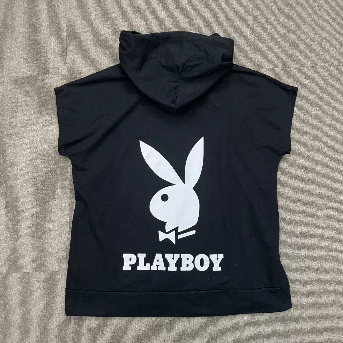 playboy 플레이보이 후드 슬리브리스