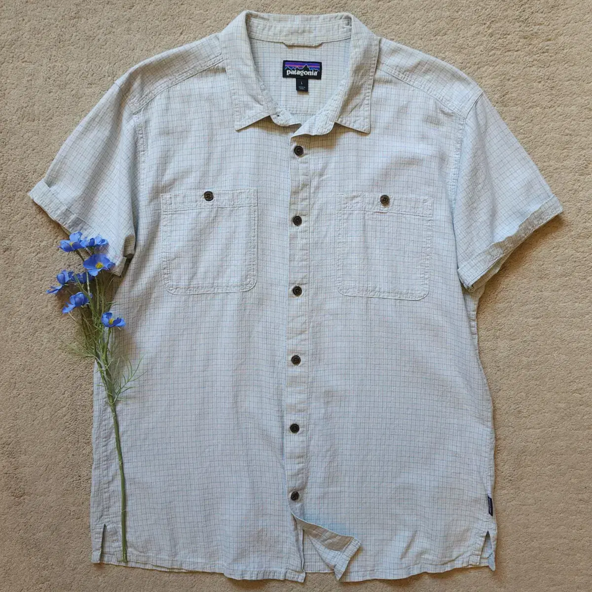 Patagonia Window Check Hamm Camp Shirt L