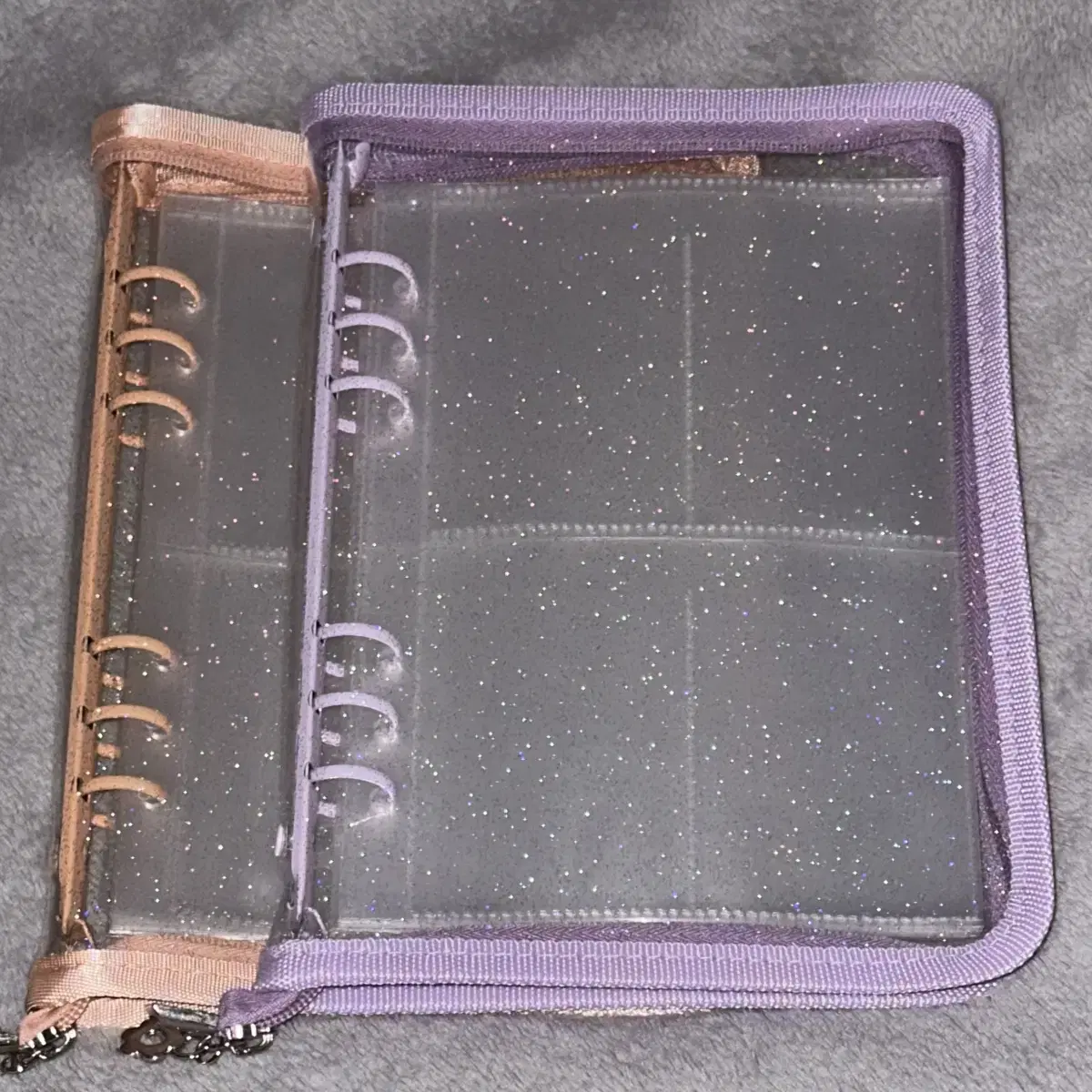 A5 6-hole glitter binder wts sells