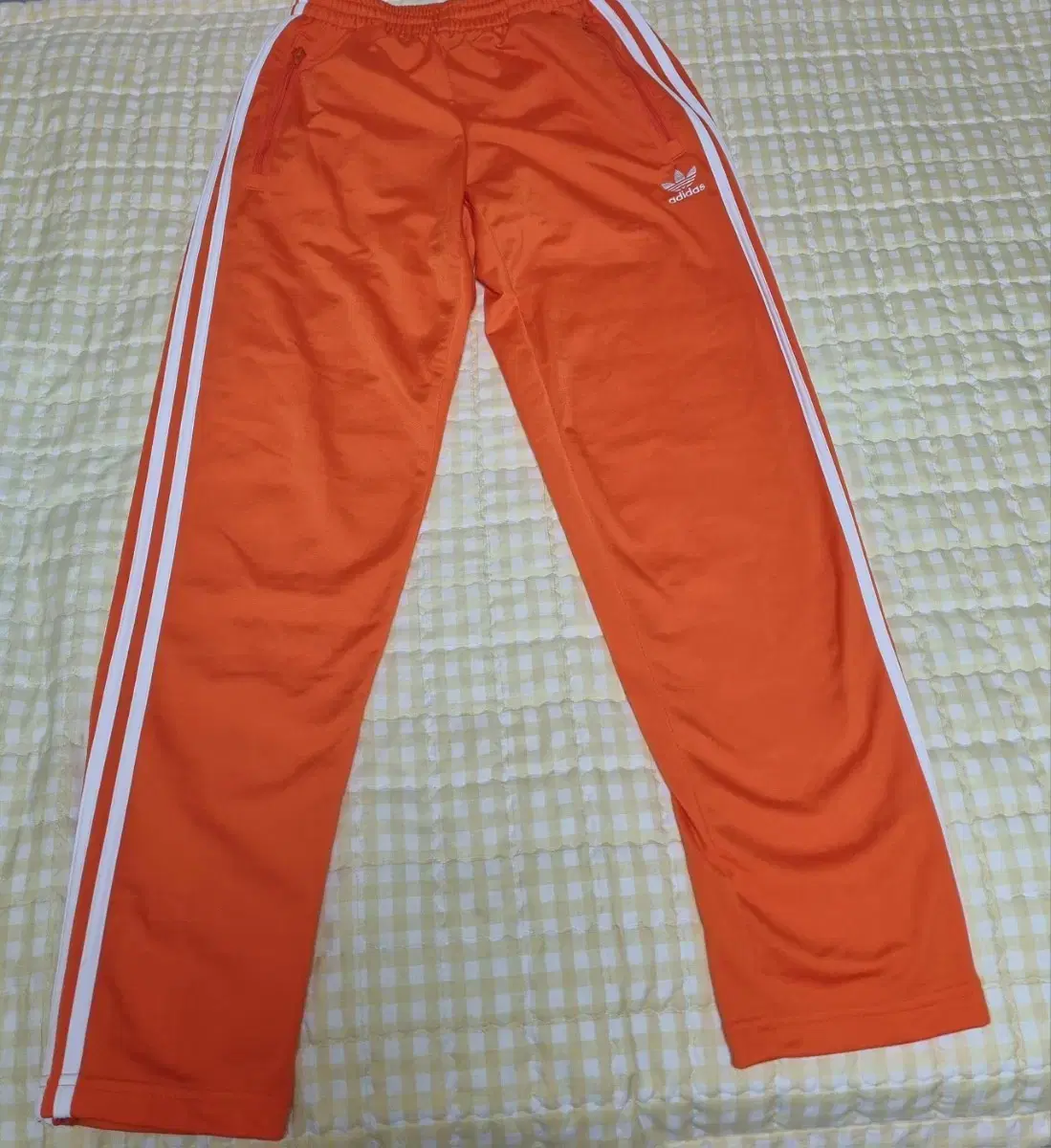 Adidas Firebird Track Pants Orange S for sale.