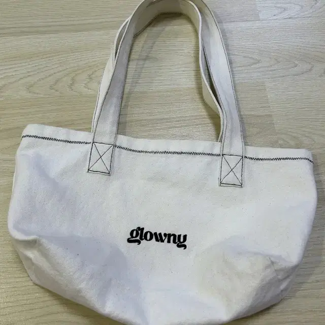 glowny canvas tote bag ivory 글로니 캔버스 토트백