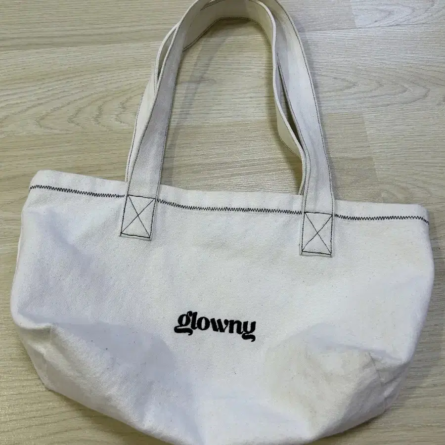 glowny canvas tote bag ivory 글로니 캔버스 토트백