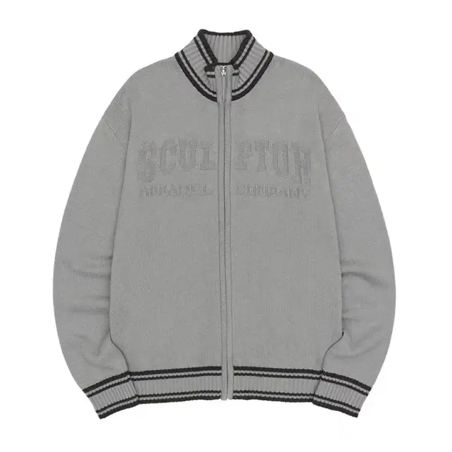 스컬프터 Varsity Zip-up Sweater GR