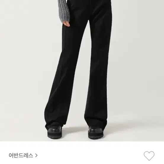 어반드레스 thin 부츠컷 데님 팬츠 블랙 s