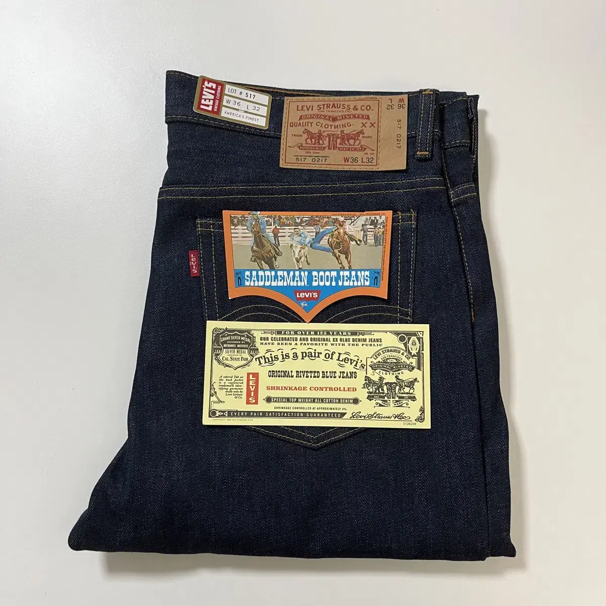 Levi's LVC 517 Cornmeal limited edition Saddleman 36X32 85192-0004