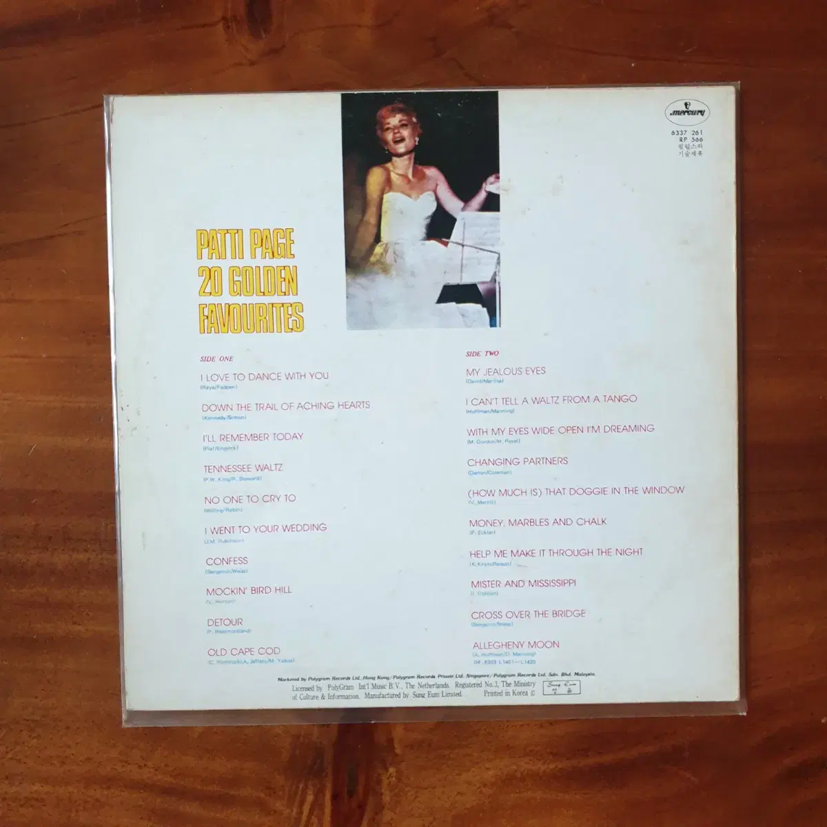 Patti Page 20 Golden Favorites lp