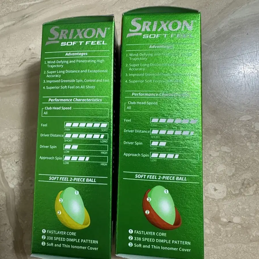 SRIXON 스릭슨 소프트필 3구 투어옐로우 , 브라이트오렌지 새상품