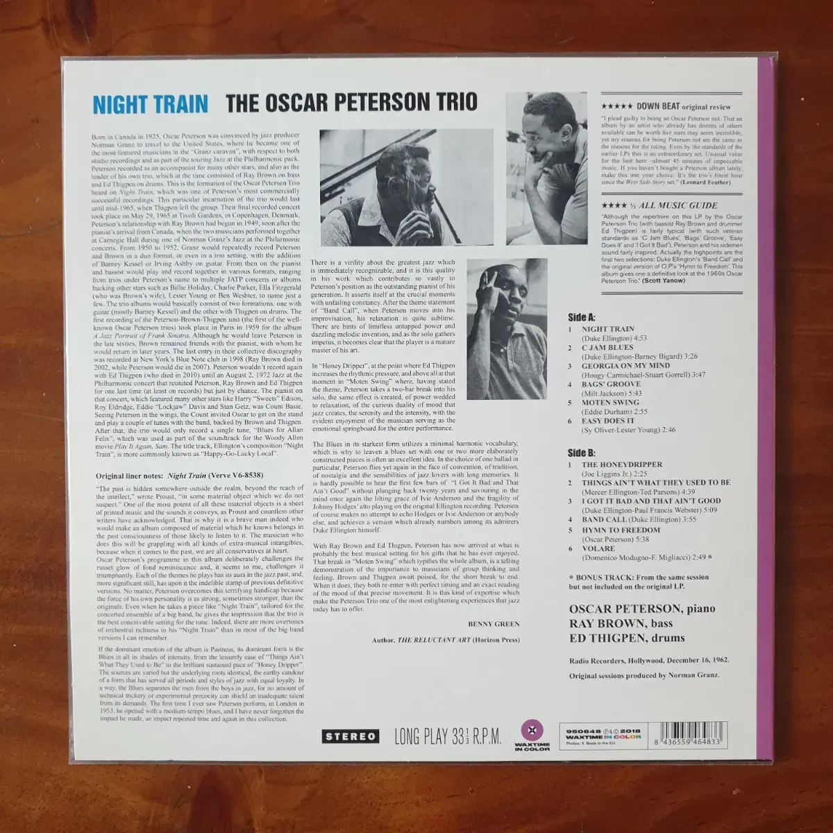 Oscar peterson Trio - Night Train 재즈 LP