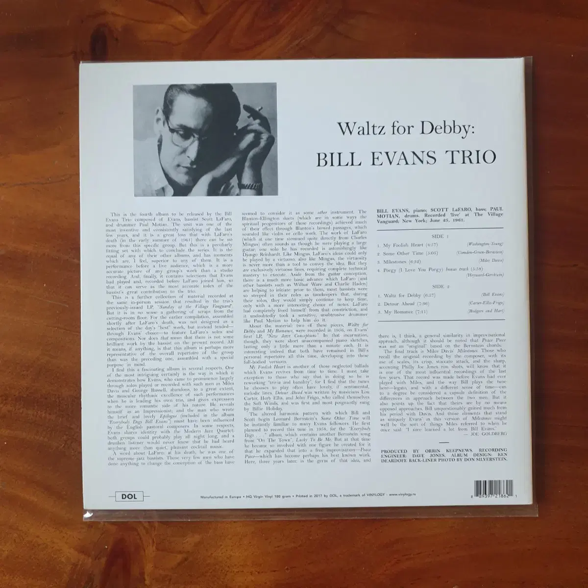 Bill Evans Trio - Waltz for Debby 재즈 LP