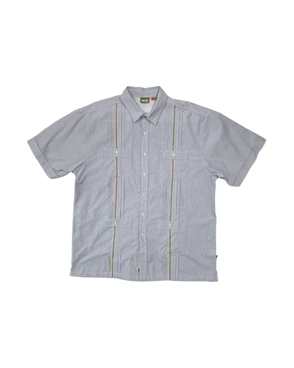 Vintage Check Cuban Guayabera Short Sleeve Shirt