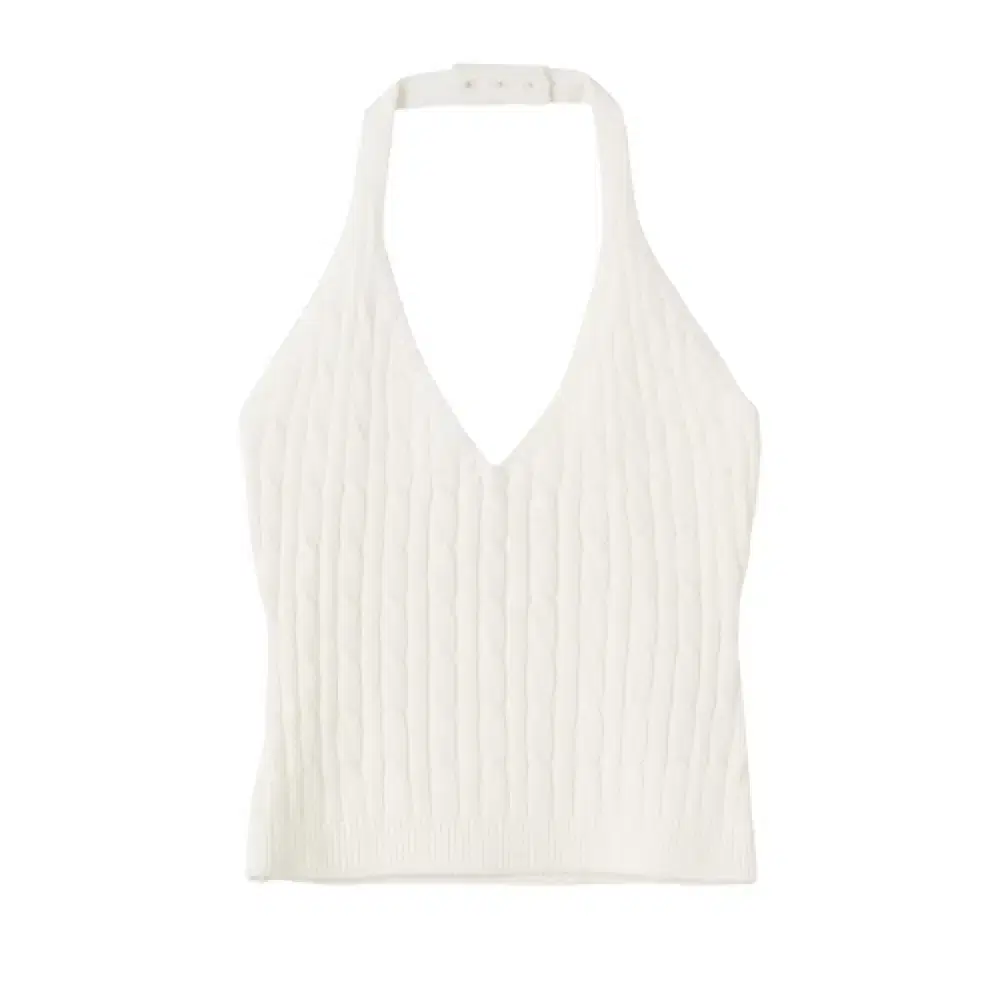 새)스컬프터 니트 홀터넥 Knitted Cable Halter Top