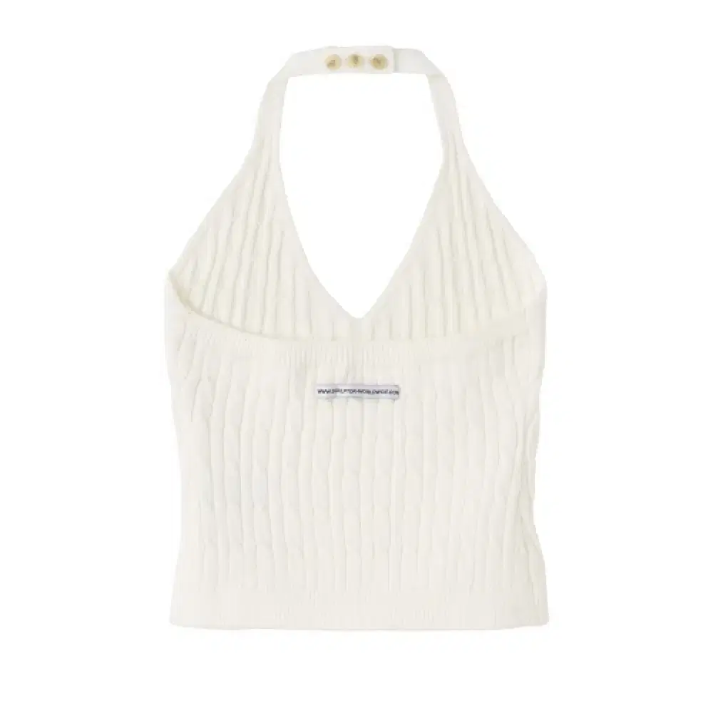 새)스컬프터 니트 홀터넥 Knitted Cable Halter Top