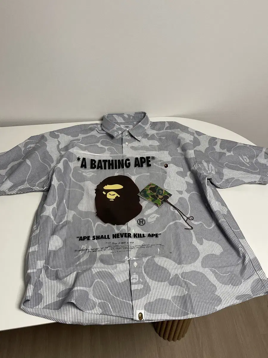 (3회착용) BAPE 베이프 반팔셔츠 XXL