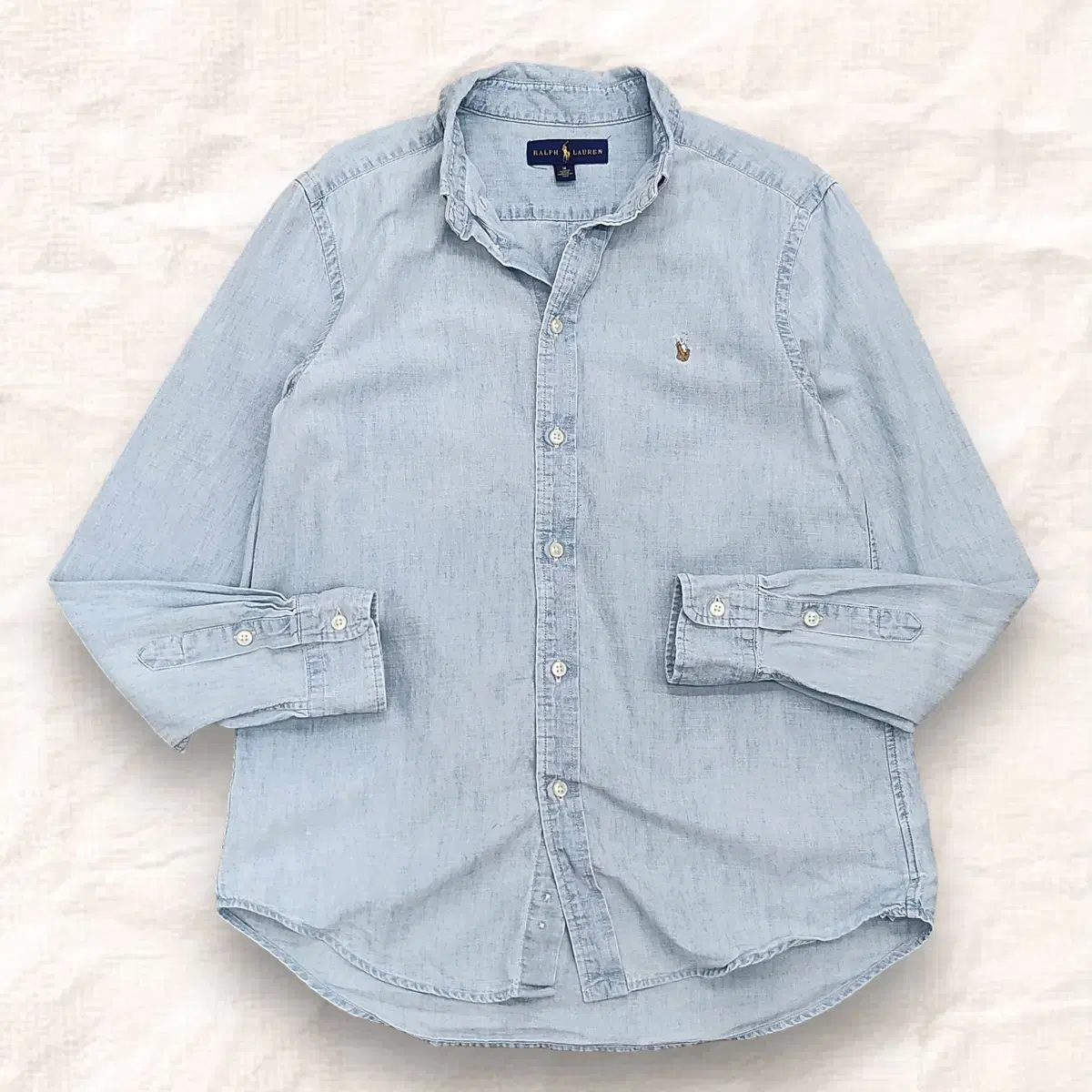 [S] Polo Ralph Lauren Light Blue Denim Chambray Shirt