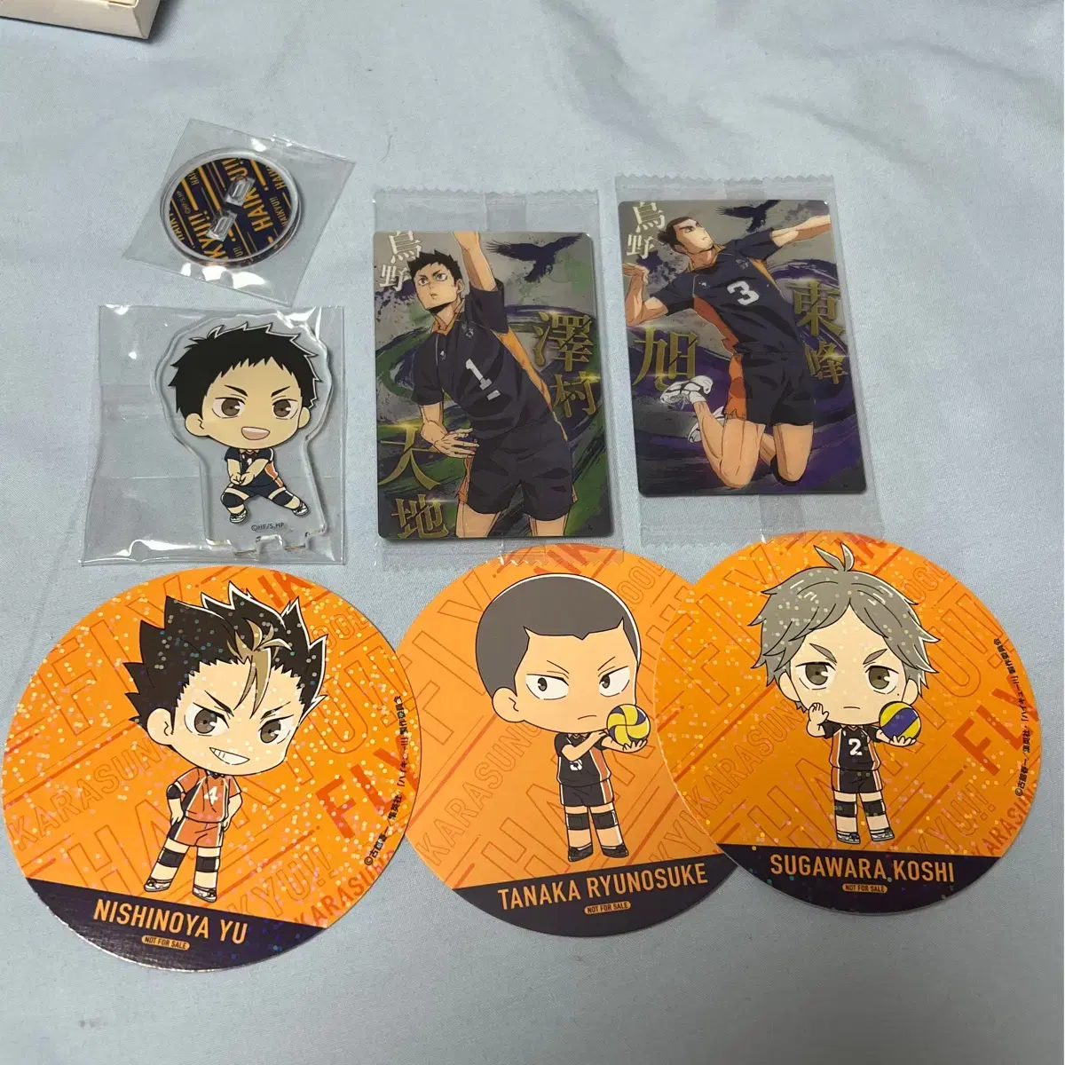 Haikyuu Wehas kard Collab Cafe pre-order benefit Mini Acrylic Stand