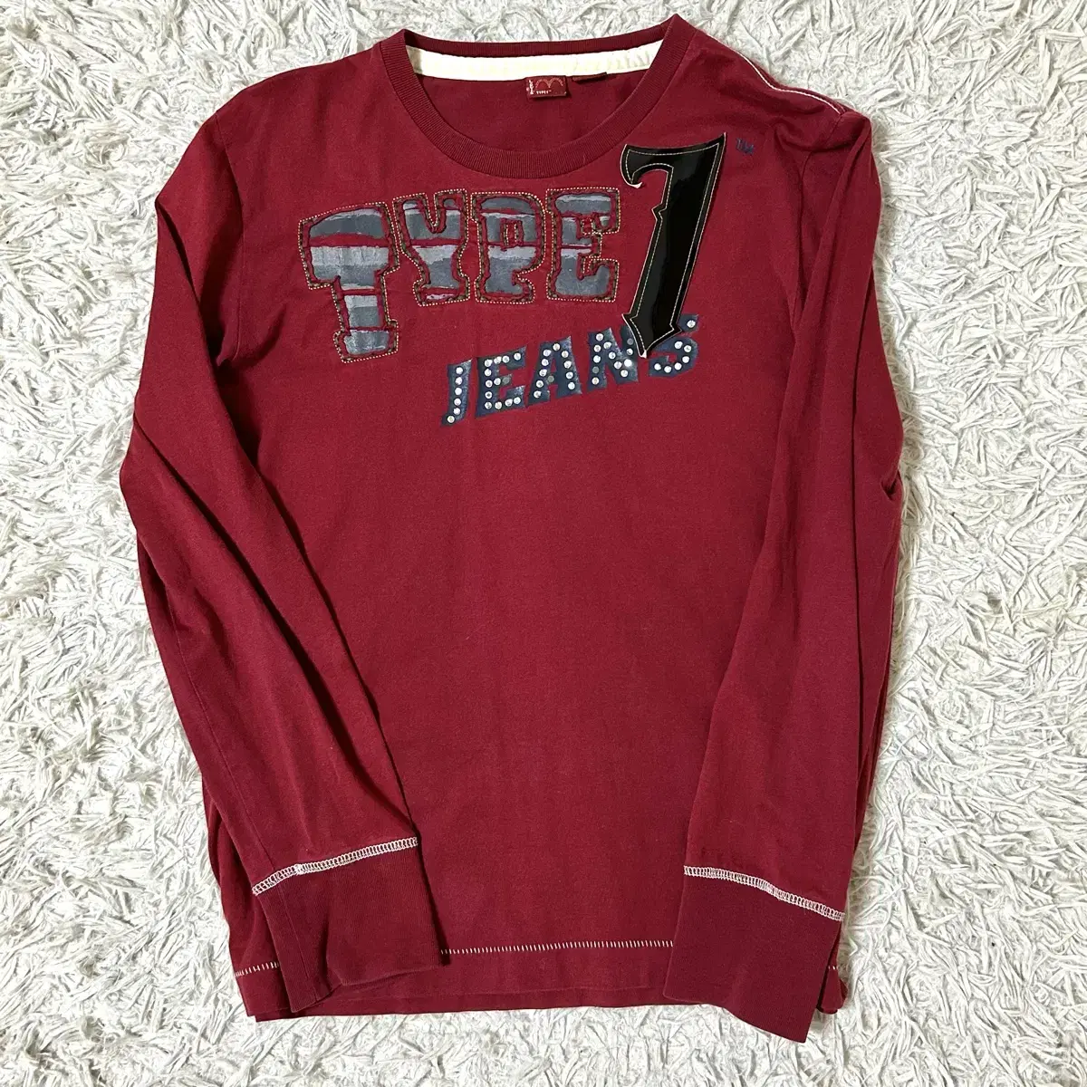 Battalion Chief Vintage Levi's Type One Grunge Burgundy Long Sleeve