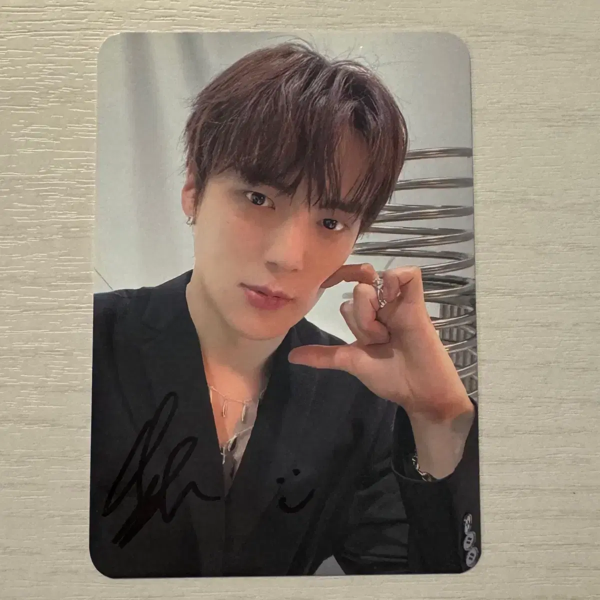 Monsta x minhyuk sign photocard WTS