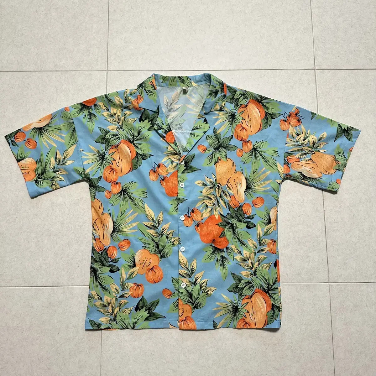 [size 100] Hawaiian Shirt 9 Orange