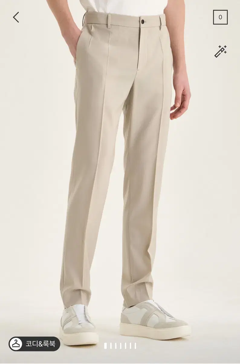 Time Homme 23SS One-Tuck Straight Trousers Light Beige 34