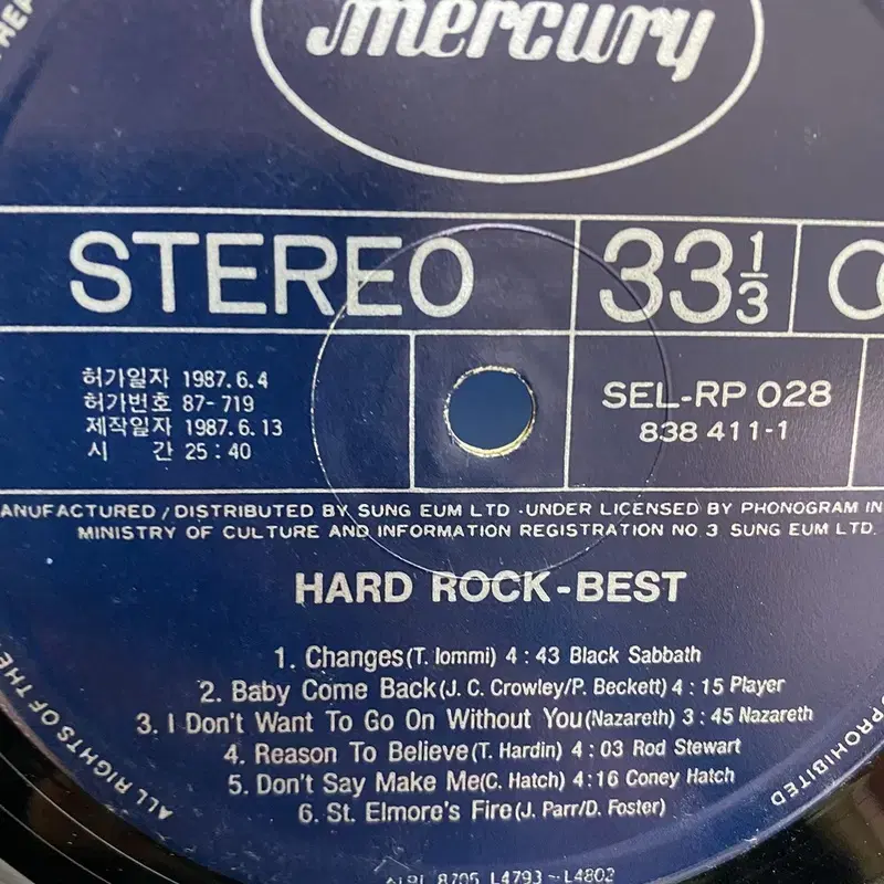 HARD ROCK BEST  LP / AA2836