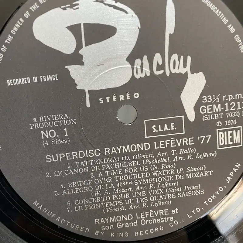 RAYMOND LEFEVRE  LP / AA2862