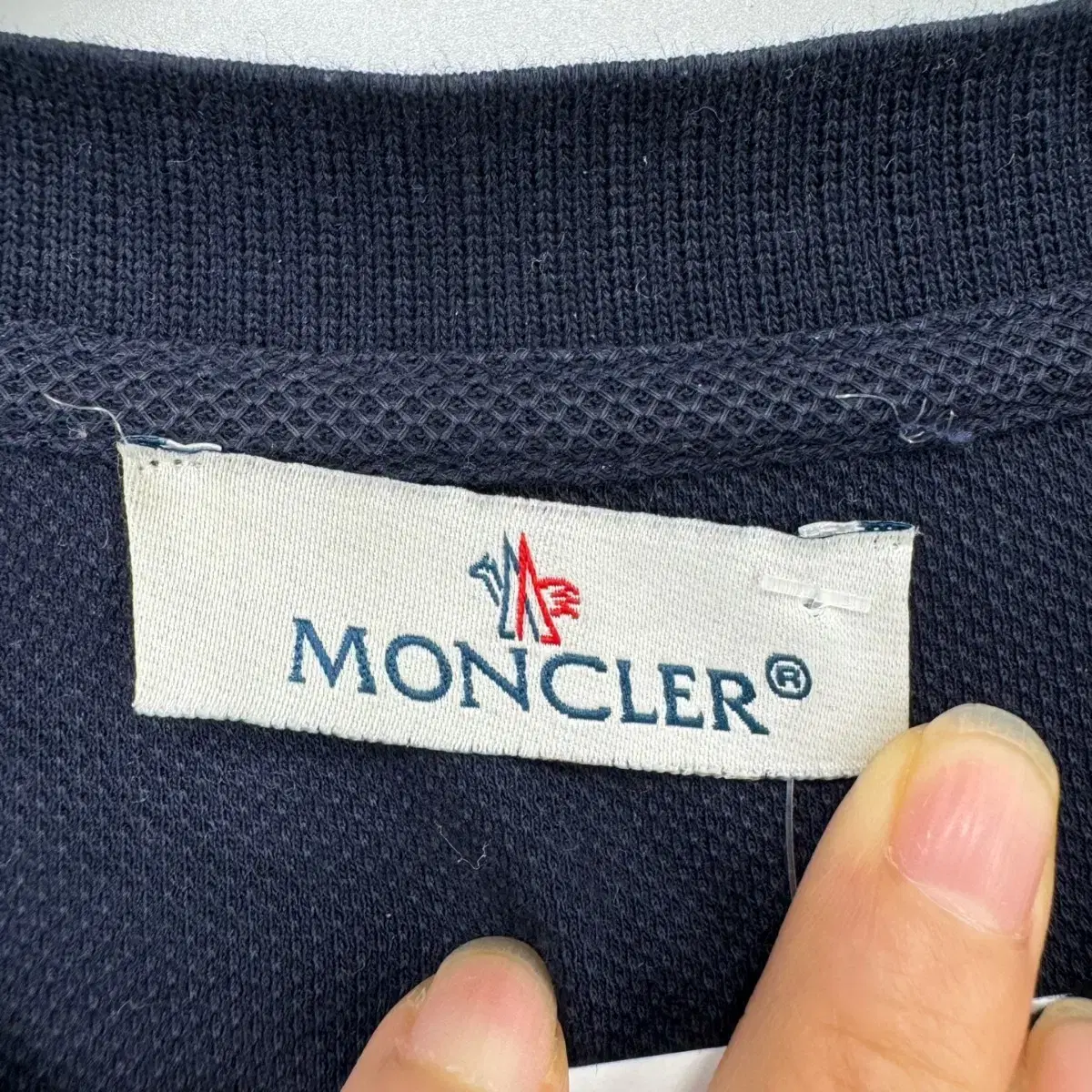 몽클레어 로고 반팔 티셔츠 (3XL size / NAVY)